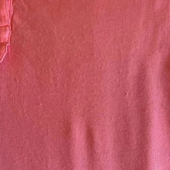 Zara Viscose Salmon Orange Button Down Collar Basic Minimalist SZ XL # 1214 - Picture 12 of 12